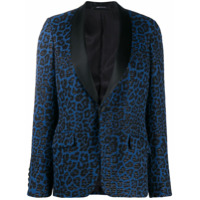 R13 Blazer com estampa de leopardo - Preto