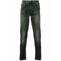 R13 Calça jeans com efeito desgastado - Preto