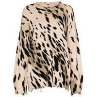 R13 oversize cheetah jumper - Neutro