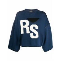 Raf Simons Suéter com logo - Azul