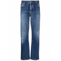 RE/DONE Calça jeans reta com cintura alta - Azul