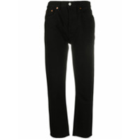 RE/DONE high rise pipe jeans - Preto