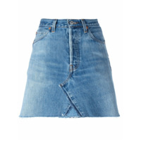 RE/DONE Saia jeans reta - Azul