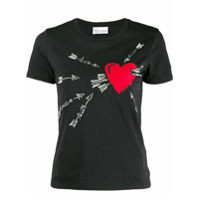 RedValentino Camiseta Heart - Preto