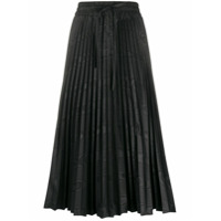 RedValentino Saia midi com pregas - Preto