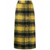 RedValentino Saia xadrez de tweed - Preto