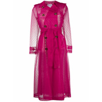 RedValentino Trench coat translúcido - Rosa