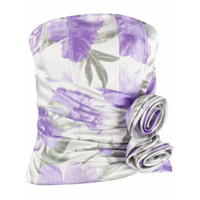 Retrofete Blusa com estampa de rosa - Roxo