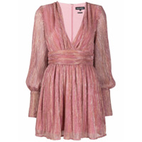 Retrofete Vestido mini gola V - Rosa