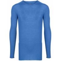 Rick Owens Blusa de tricô canelada - Azul