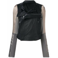Rick Owens combined biker jacket - Preto