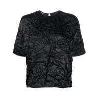 Rochas Camiseta com efeito enrugado - Preto