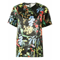 Rochas Camiseta com estampa floral - Preto