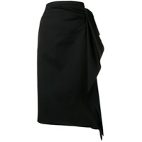 Rochas draped pencil skirt - Preto