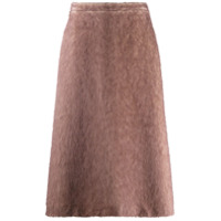 Rochas wool-blend A-line skirt - Marrom