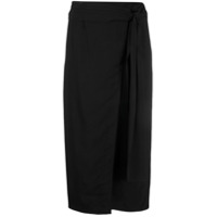 Rochas wrap pencil skirt - Preto