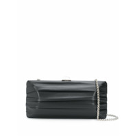 Rodo Clutch com detalhe de pregas - Preto