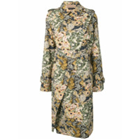 Rokh Trench coat floral - Azul