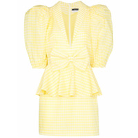 ROTATE Vestido xadrez Johanna - Amarelo