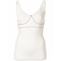 Ruban Blusa com costura contrastante - Branco