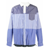 Sacai Camisa com mix de estampa - Azul