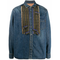 Sacai Camisa jeans com aplicação - Azul