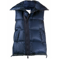 Sacai Colete matelassê com zíper - Azul