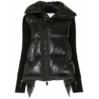 Sacai fitted puffer jacket - Preto