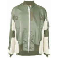 Sacai Jaqueta bomber descontruída - Verde