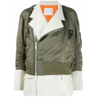 Sacai Jaqueta bomber híbrida - Verde