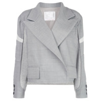 Sacai Jaqueta com patchwork - Verde