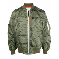 Sacai paisley-print bomber jacket - Verde