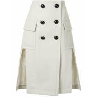 Sacai Saia com abotoamento duplo - Branco