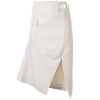 Sacai Saia com fivela lateral - Branco