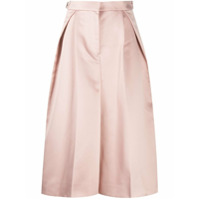 Sacai stripe-side A-line midi skirt - Rosa