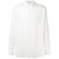 Saint Laurent Camisa listrada - Branco