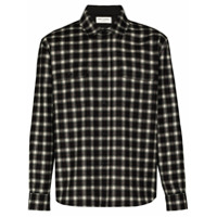 Saint Laurent Camisa xadrez - Preto