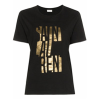 Saint Laurent Camiseta com de logo - Preto