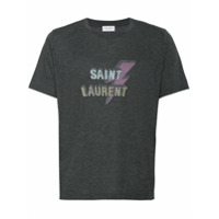 Saint Laurent Camiseta com logo - Preto