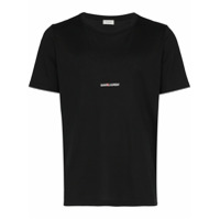 Saint Laurent Camiseta com logo - Preto