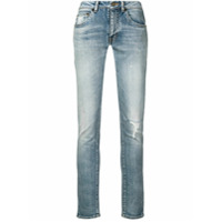 Saint Laurent distressed skinny jeans - Azul