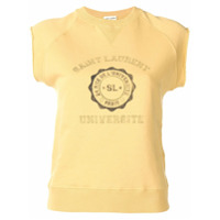 Saint Laurent Regata com logo - Amarelo