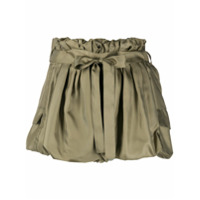 Saint Laurent Short de seda - Verde