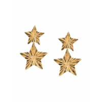 Saint Laurent star drop earrings - Dourado