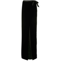 Saint Laurent velvet long skirt - Preto