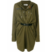 Saint Laurent Vestido com capuz - Verde