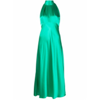 Saloni Vestido frente única de seda - Verde