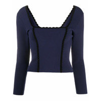 Sandro Paris Blusa cropped Jemyl - Azul