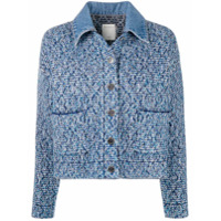 Sandro Paris Jaqueta jeans de tweed - Azul