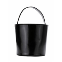 Sarah Chofakian Bolsa bucket de couro - Preto
